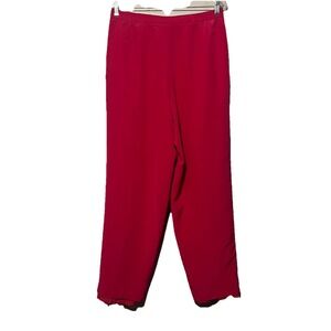 Joan Leslie Silks 100%‎ Silk Lined Pink Pants Size14